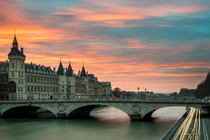 a large bridge over some water